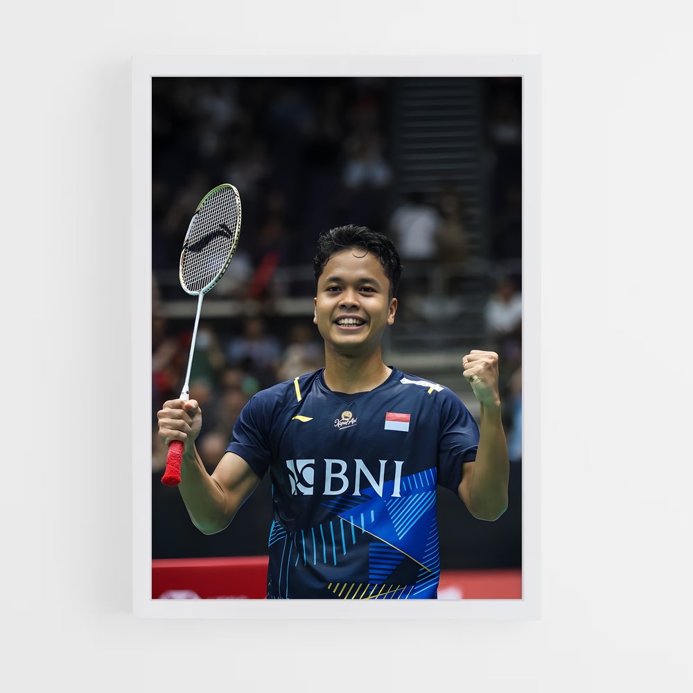 Poster Anthony sinisuka – affiche Badminton (vue 3)